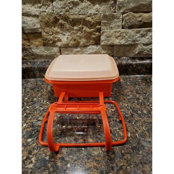 Tupperware #1254 Pack N Carry Lunch Box Carrier with Lid & Handle - Picture 7 of 9